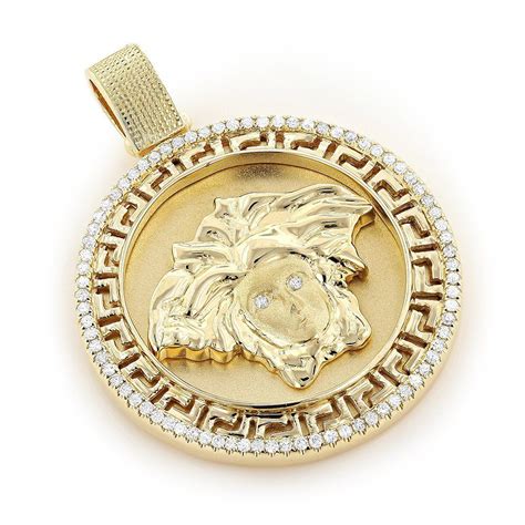 10k gold versace pendant